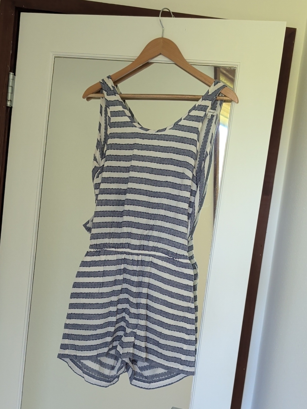 Madewell Blue And White Striped Romper XS